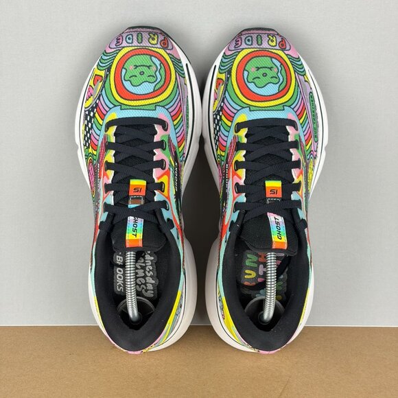 Brooks Ghost 15 Run Proud Athletic Running Shoes Womens 8.5 Pride Multicolor - Picture 9 of 10